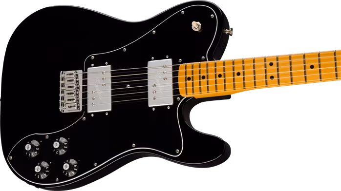 Fender American Vintage II 1975 Telecaster Deluxe MN BK - Guitare électrique