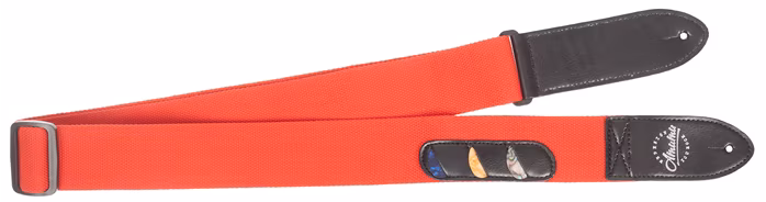 Amumu Cotton Pickholder Strap Red - Sangle de guitare