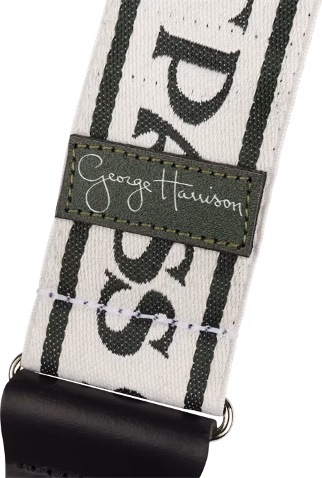 Fender George Harrison All Things Must Pass Logo Strap, White/Black, 2" - Sangle de guitare