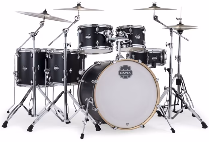 Mapex Mars Maple Rock Set II Matte Black - Batterie