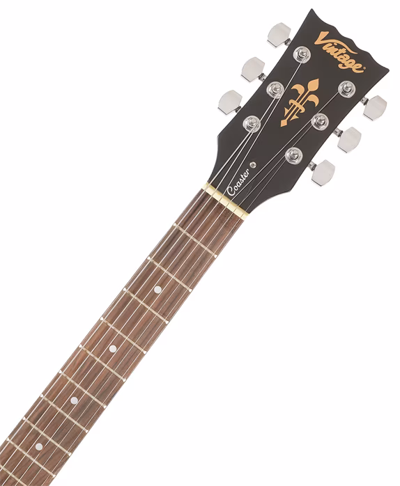 Vintage V10 Coaster Pack Gloss Black - Guitare électrique pack