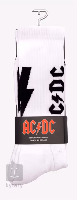 Perri's Leathers ACDC Lightning Strikes Crew White L - Chaussettes