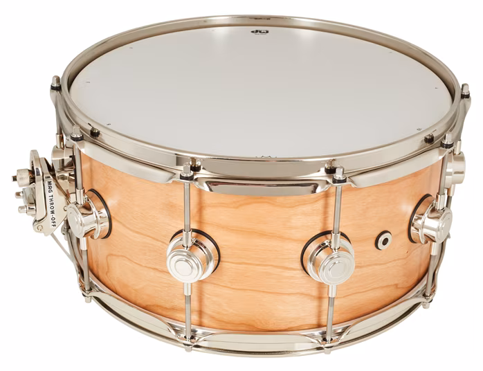 DW 14" x 6,5" SO Natural Cherry/Gum Nickel Hardware Snare Drum - Caisse claire