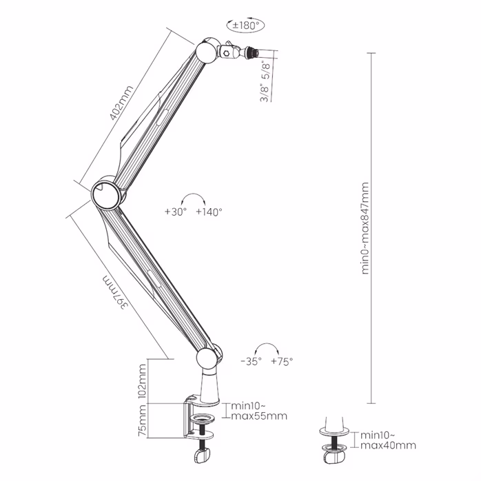 Mozos SB41 - Support pour microphone