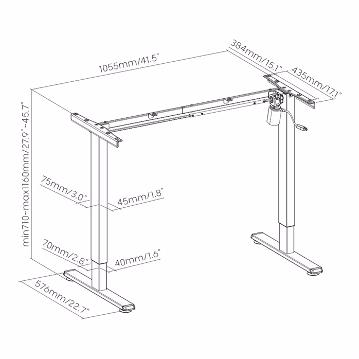 Mozos EDF-PRO-BK - Bureau d'atelier
