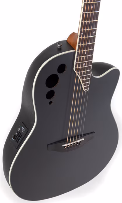 Applause AE44II Mid Cutaway Black Satin - Guitare électroacoustique