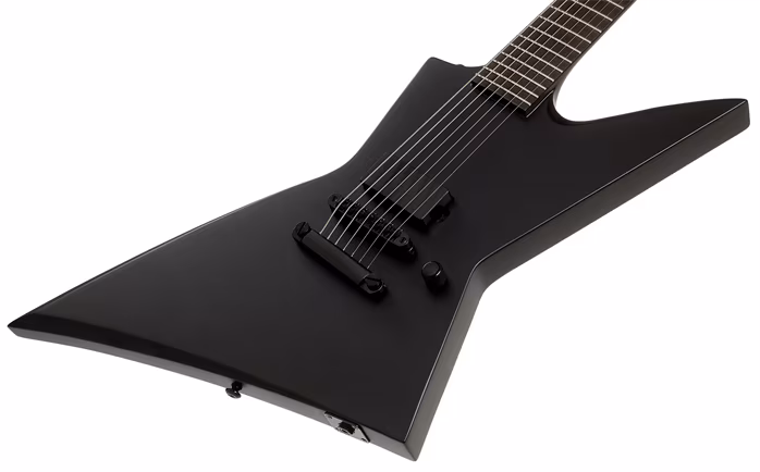 ESP LTD EX-7 Baritone Black Metal Black Satin - Guitare électrique a sept cordes