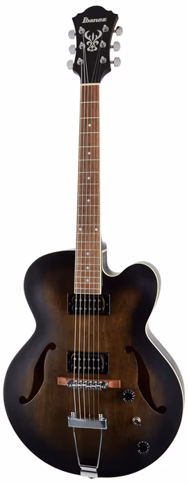 Ibanez AF55 Transparent Black - Guitare semi acoustique