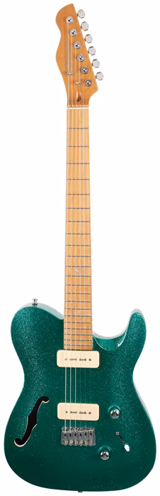 Chapman Guitars ML3 Semi Hollow Pro Traditional Aventurine Green Sparkle - Guitare semi acoustique