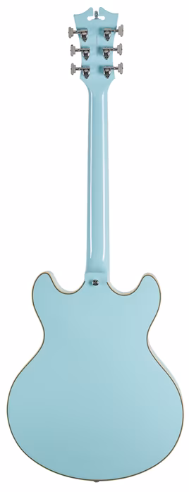 D'Angelico Double Cutaway Sky Blue - Guitare semi acoustique