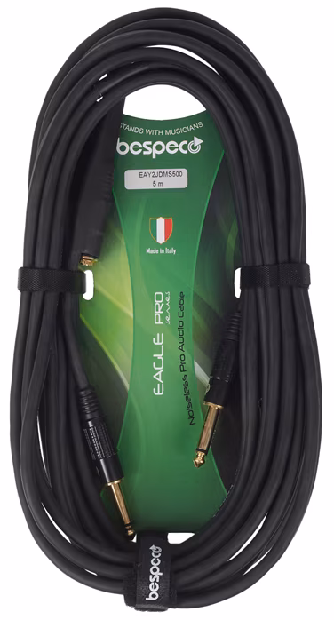 Bespeco Eagle Pro Instrument & Headphone Cable 5 m Straight - Câble de connexion