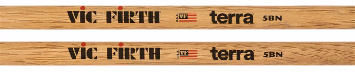 Vic Firth 5BTN American Classic® Terra Series Drumsticks, Nylon Tip - Baguettes Hickory