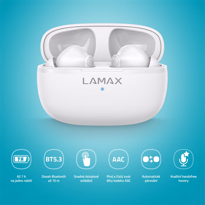 LAMAX Clips1 Play White - Écouteurs sans fil