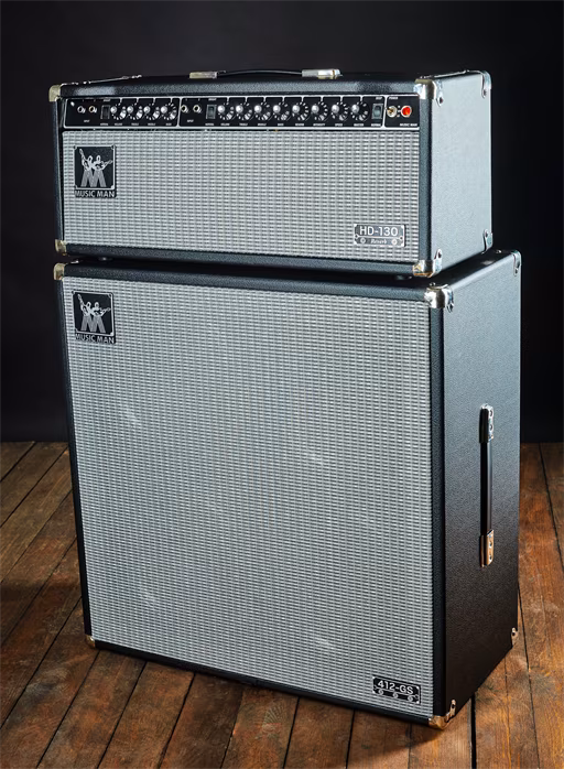 Music Man HD 130 Reverb + Cabinet 412 GS - Ampli guitare hybride avec moniteur