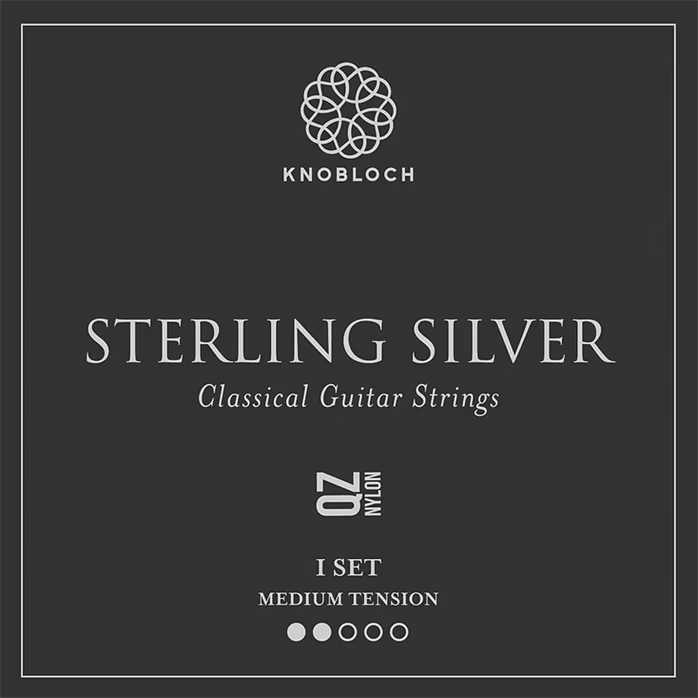 Knobloch STERLING SILVER QZ Nylon Medium Tension 33.5  - Cordes en nylon pour guitare classique