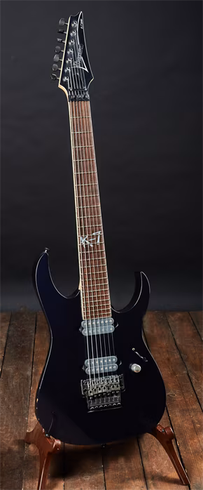 Ibanez 2005 Korn K7 Fire Spark Blue MIJ - Guitare électrique a sept cordes