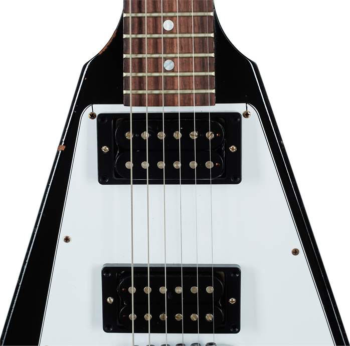 Gibson Custom Shop 1979 Flying V Kirk Hammett Ebony Murphy Lab Replica Aged - Guitare électrique