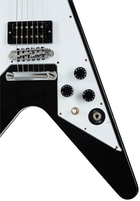 Gibson Custom Shop 1979 Flying V Kirk Hammett Ebony Murphy Lab Replica Aged - Guitare électrique