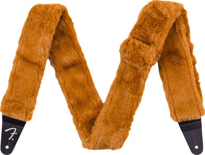 Fender Poodle Plush Strap Rust - Sangle de guitare