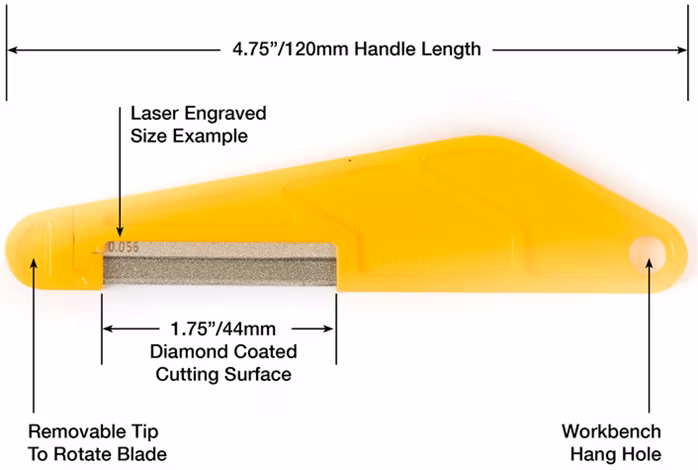 Music Nomad Diamond Coated Nut File - .050” - Lime