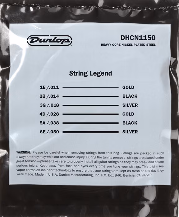 Dunlop DHCN1150 Heavy Core - Cordes pour une guitare électrique