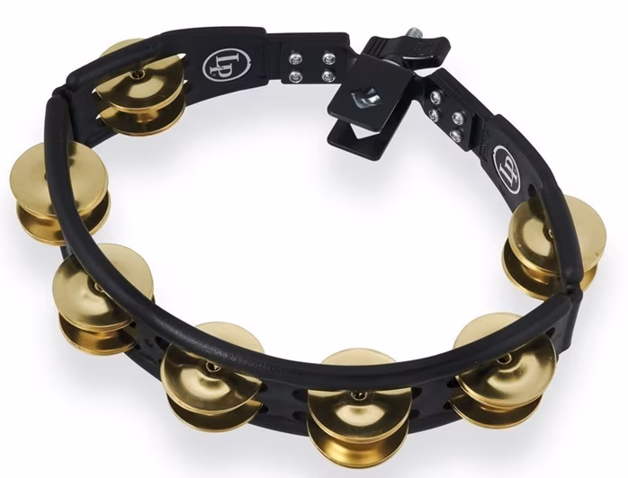 Latin Percussion Cyclops Tambourine Brass Jingles w Mount - Tambourin