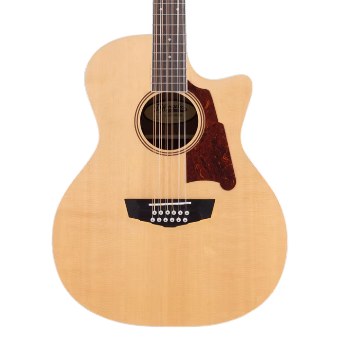 D'Angelico Premier Fulton Grand Auditorium 12-String CE Natural - Guitare électroacoustique a douze cordes