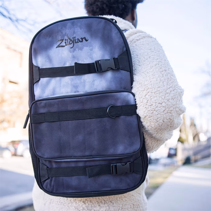 Zildjian Student Backpack Black Rain Cloud - Sac a dos avec un étui pour baguettes