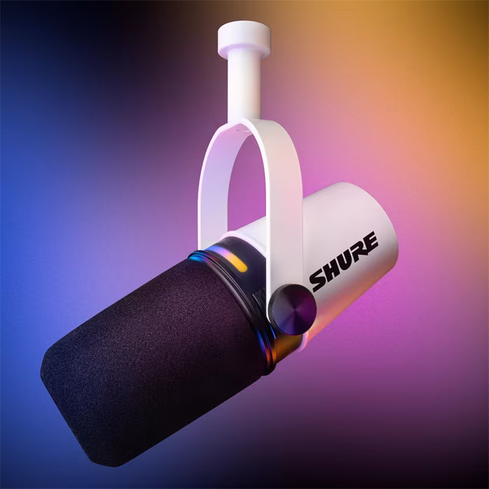 Shure MV7+ White - Micro dynamique USB