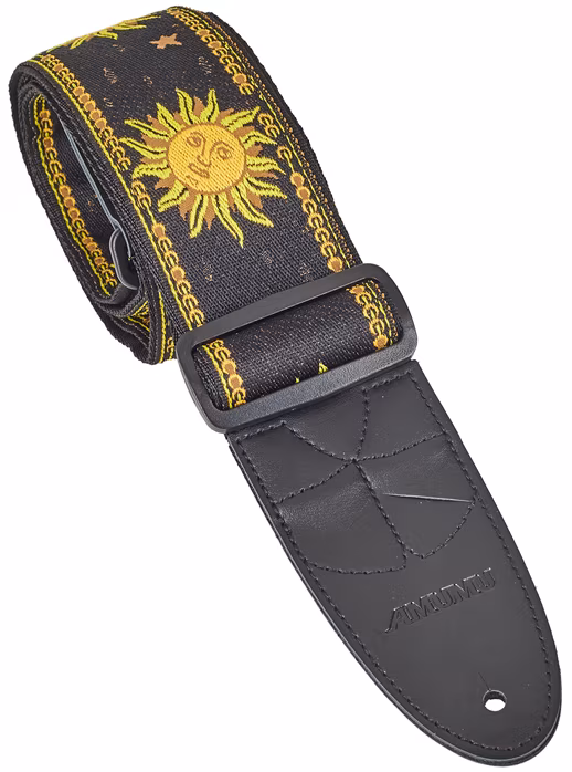 Amumu Jacquard Sun Strap Black - Sangle de guitare