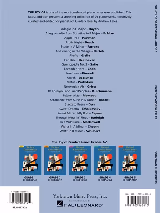 MS The Joy Of Graded Piano - Grade 5 - École de piano