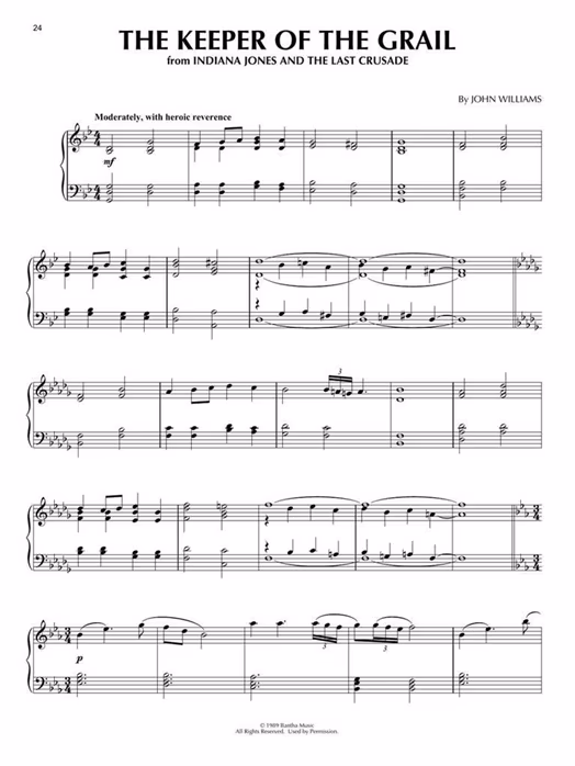 MS Indiana Jones Piano Solo Collection - Partitions pour piano