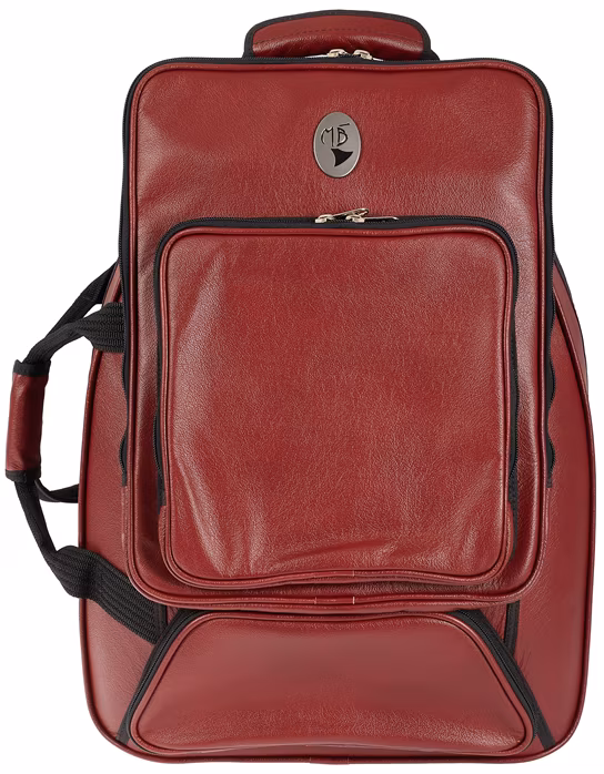 Marcus Bonna MB-5 Baby 1, Wine Leather, sheet music bag, connectable straps - Housse pour cor d'harmonie