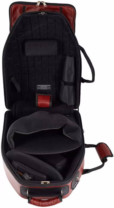 Marcus Bonna MB-5 Baby 1, Wine Leather, sheet music bag, connectable straps - Housse pour cor d'harmonie