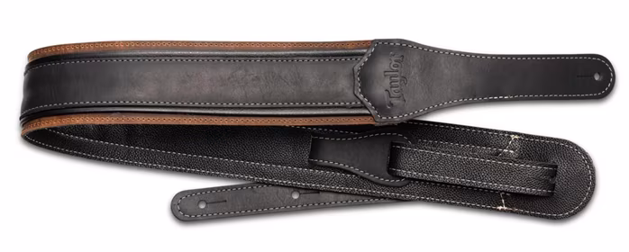 Taylor American Dream Leather Strap White Stitching - Sangle de guitare