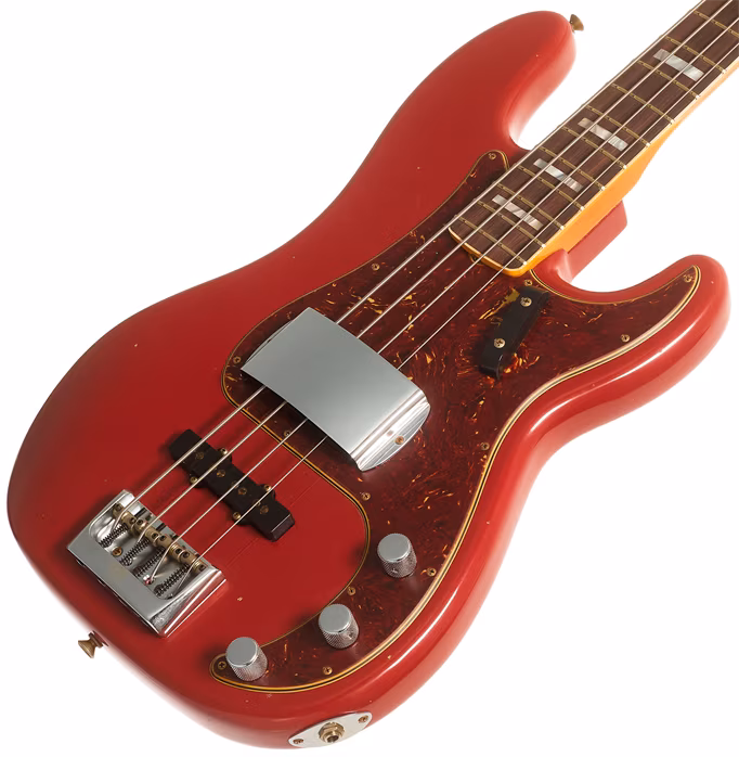 Fender Custom Shop Precision Bass Special JRN Relic Aged Dakota Red - Basse électrique