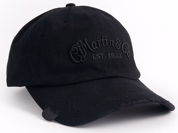 Martin Baseball Cap Pick Black/Black Logo - Casquette