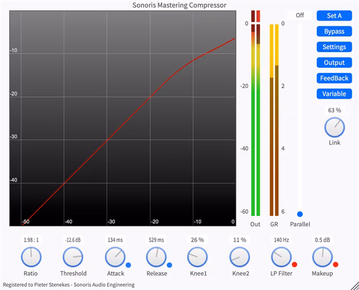 SONORIS Mastering Compressor - Software