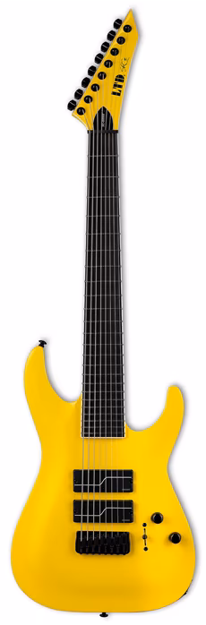 ESP LTD Stephen Carpenter SC-608 Baritone Yellow - Guitare électrique a huit cordes