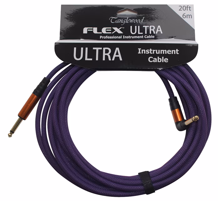 Tanglewood Flex Ultra Cable Blackberry 6 m Angled - Câble d'instrument