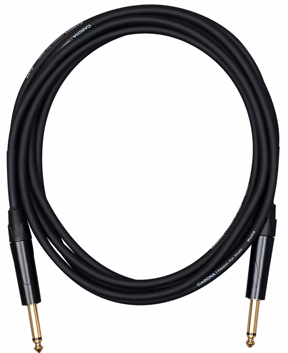 Cascha Advanced Line Guitar Cable Black 6m      - Câble d'instrument
