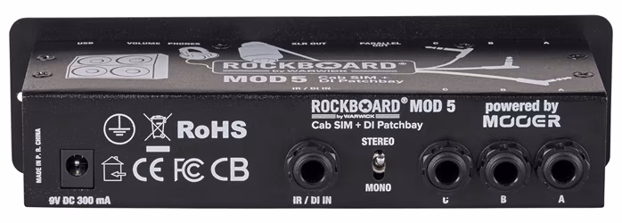 Rockboard MOD 5 - Cab SIM + DI Patchbay - Patchbay