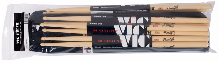 Vic Firth 5A Freestyle Bundle - Le meilleur prix - ensemble de baguette Hickory