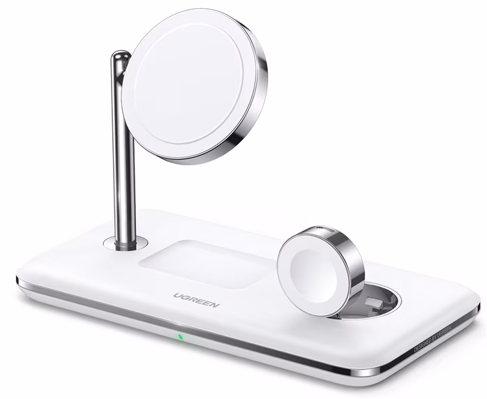 Ugreen 90326 Wireless Charger MPP (Apple 15W) 3 in 1 White - Chargeur