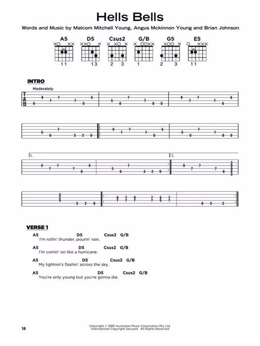 MS Hard Rock - Really Easy Guitar - Partitions pour guitare