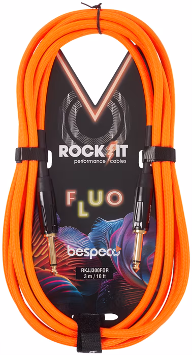 Bespeco ROCKIT FLUO Orange 3 m - Câble d'instrument