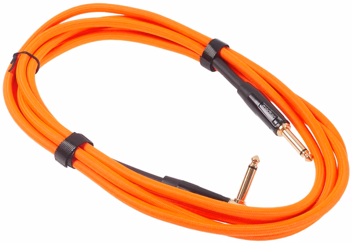 Bespeco ROCKIT FLUO Orange 3 m Right Angle - Câble d'instrument