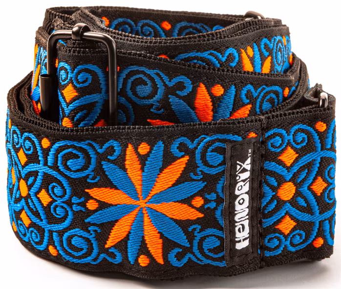 Dunlop Jimi Hendrix Blacklight Fillmore Blue Strap - Sangle de guitare