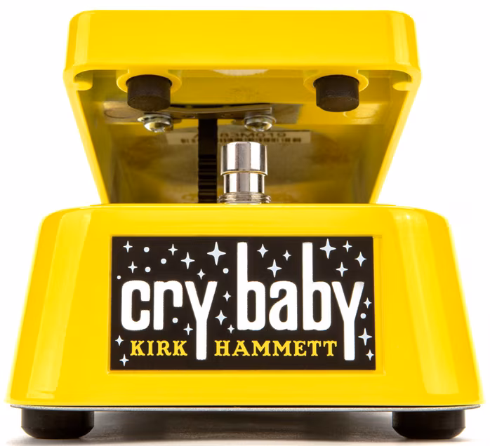 Dunlop Kirk Hammett Cry Baby Wah Yellow Sparkle Edition - Pédale Wah Wah