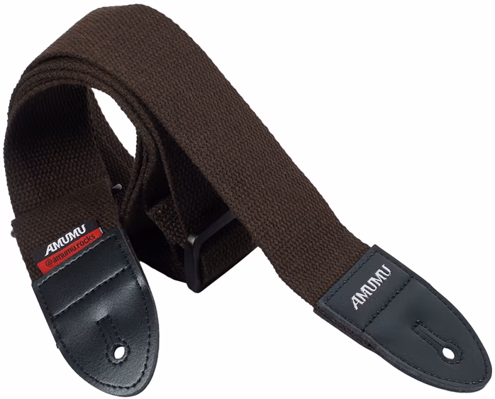 Amumu Pure Cotton Strap Brown - Sangle de guitare